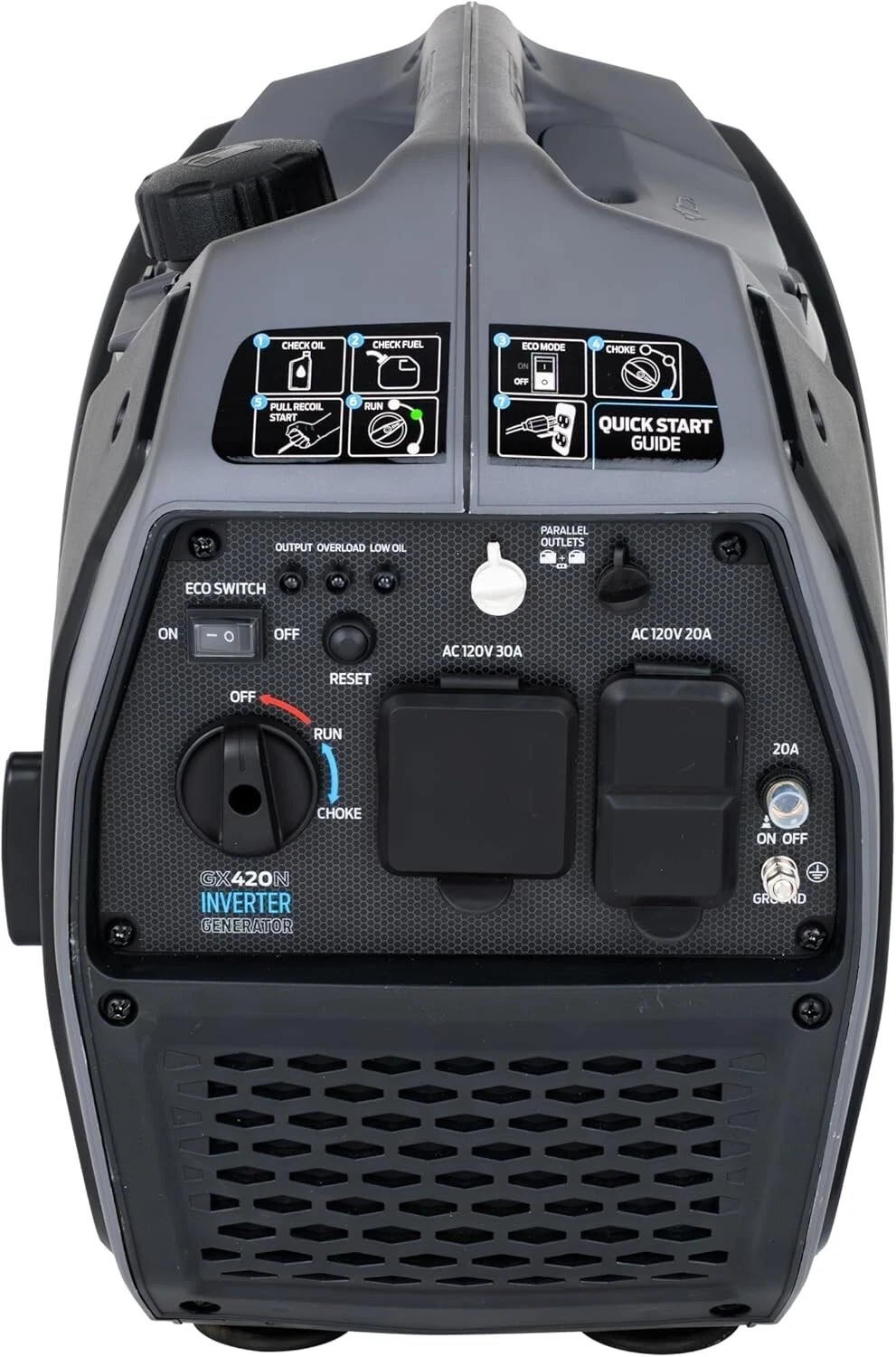 Pulsar 4200W Quiet Portable Gas Inverter Generator RV & Home Backup Ready GX420N