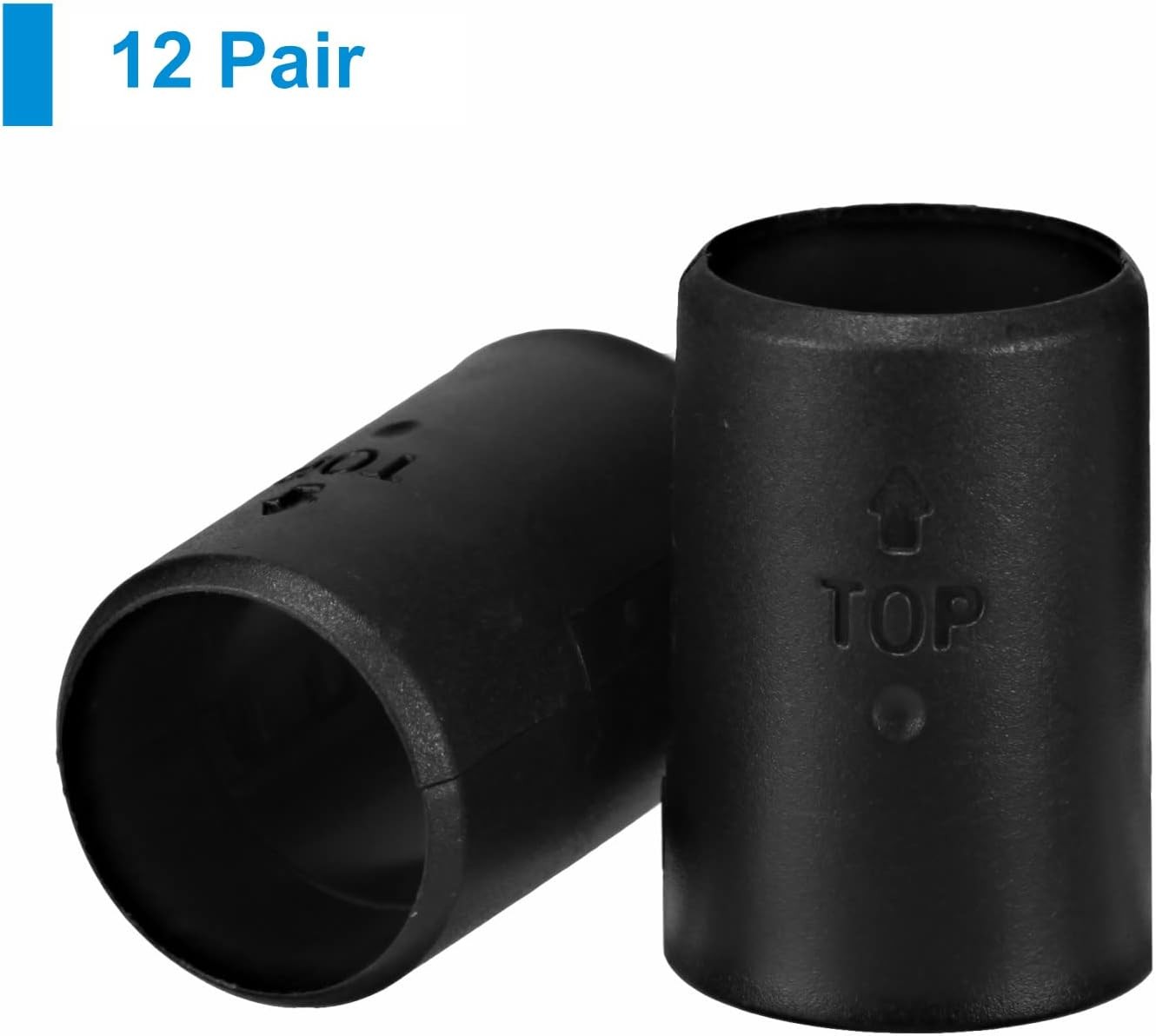 24Pcs Black Wire Shelf Clips – Shelf Lock Clips for 1 Inch Pipe Shelving – Durab