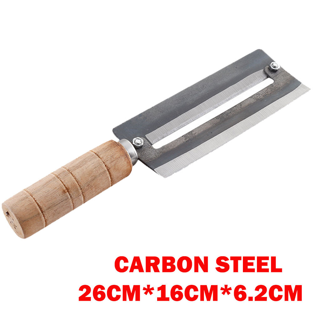 26*16cm Carbon Steel Double Sharp Sugarcane Peeler Knife Pineapple Peeling USA