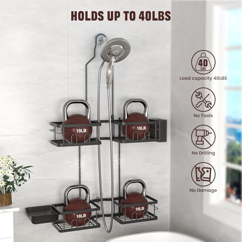 Adjustable Shower Caddy Hanging Rustproof Shower Caddy for Handheld