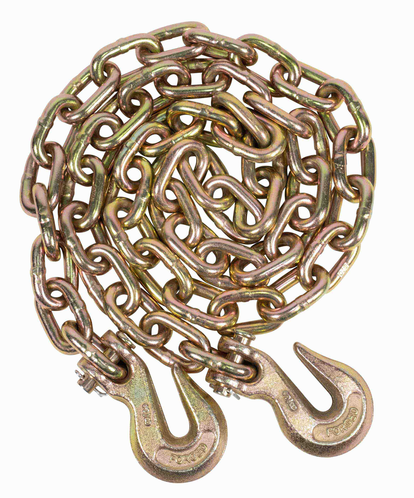 (4 Pack) 3/8" X 12' G70 Chain with Grab Hooks, WLL 6,600 lbs