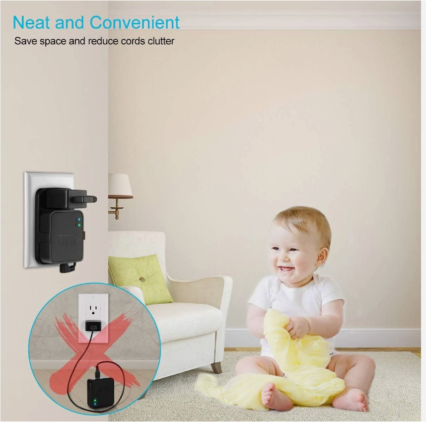 2X Outlet Wall Mount Fit For Blink Sync Module 2, Simple Mounting Bracket Holder