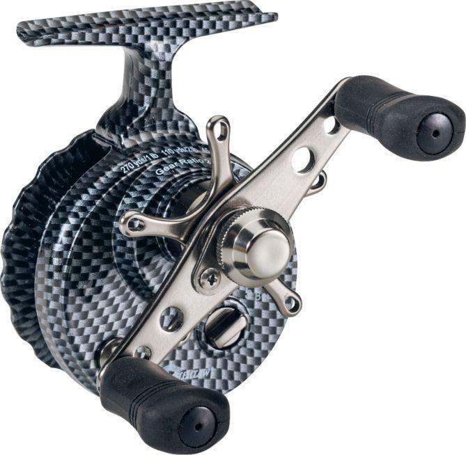 EAGLE CLAW INLINE REEL For Ice Fishing Colors are Carbon, Black and White ECILIR