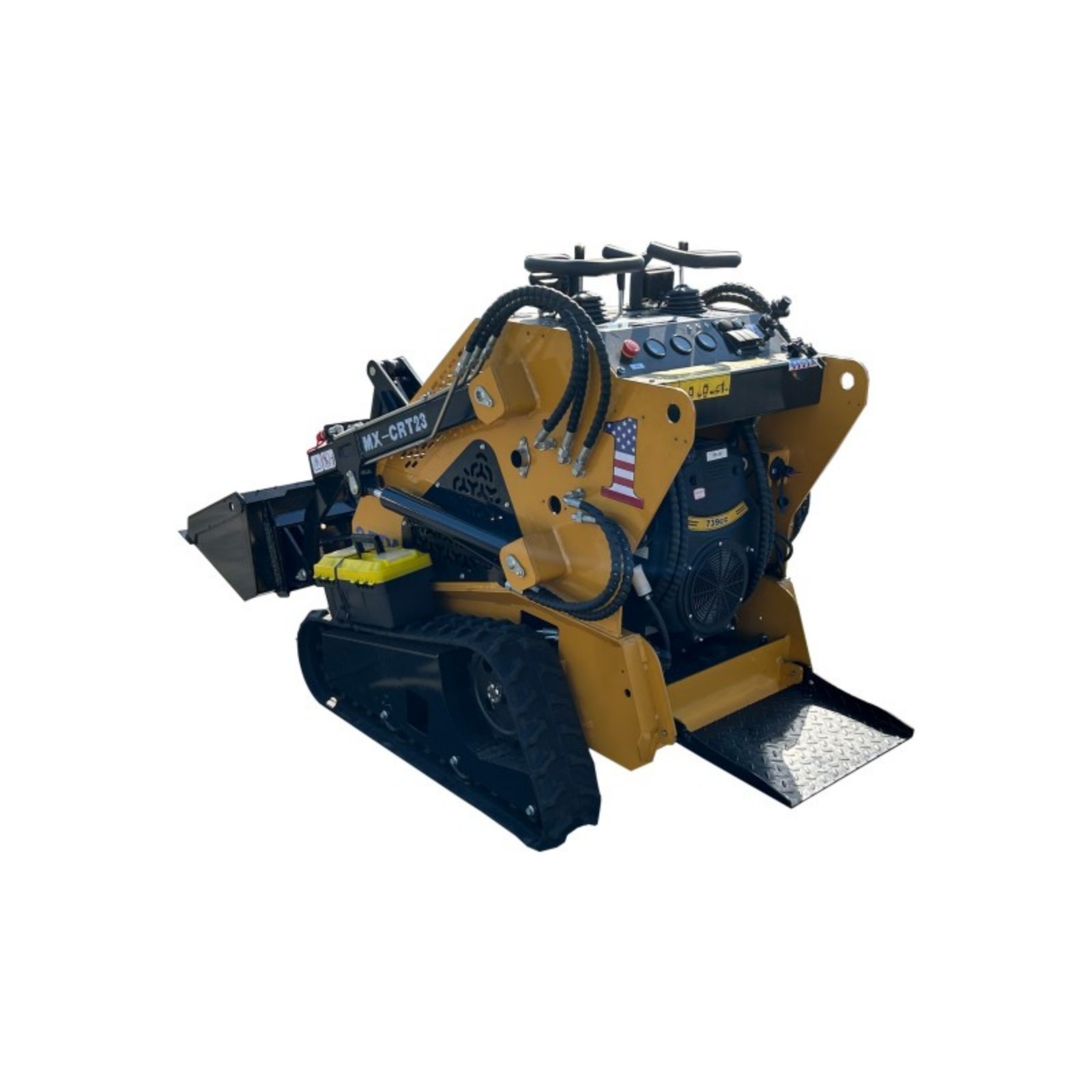 AGT Mini Skid Steer Loader Crawler Track with 24HP RATO Engine