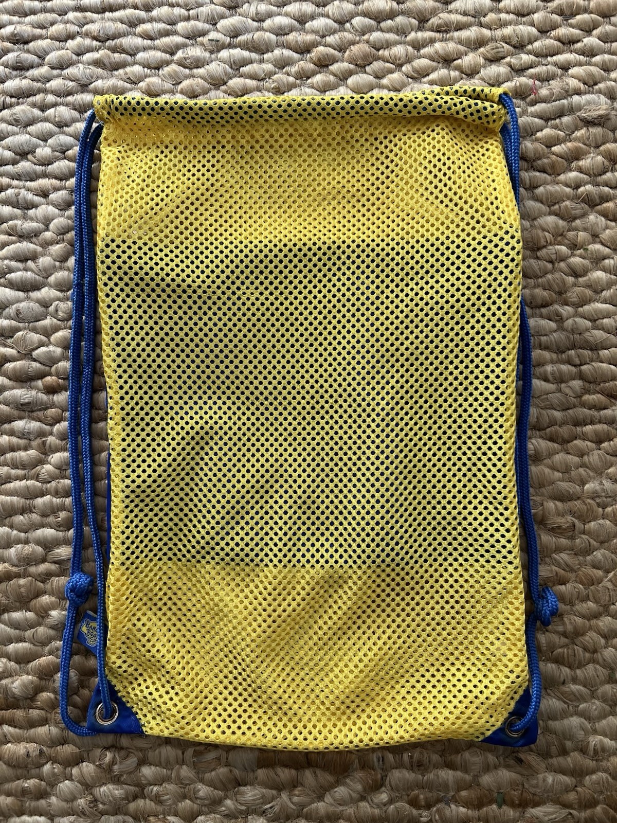 Banana Boat "Celebrate The Sun" Yellow/Blue Mesh Mask Fin Snorkle Backpack Bag