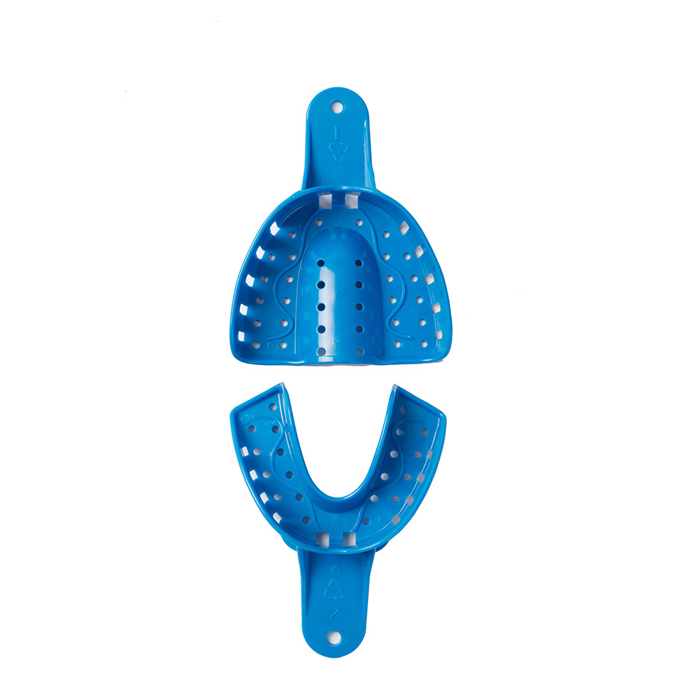 12 pcs Dental Impression Trays Perforated Plastic Autoclavable Upper/Lower L/M/S