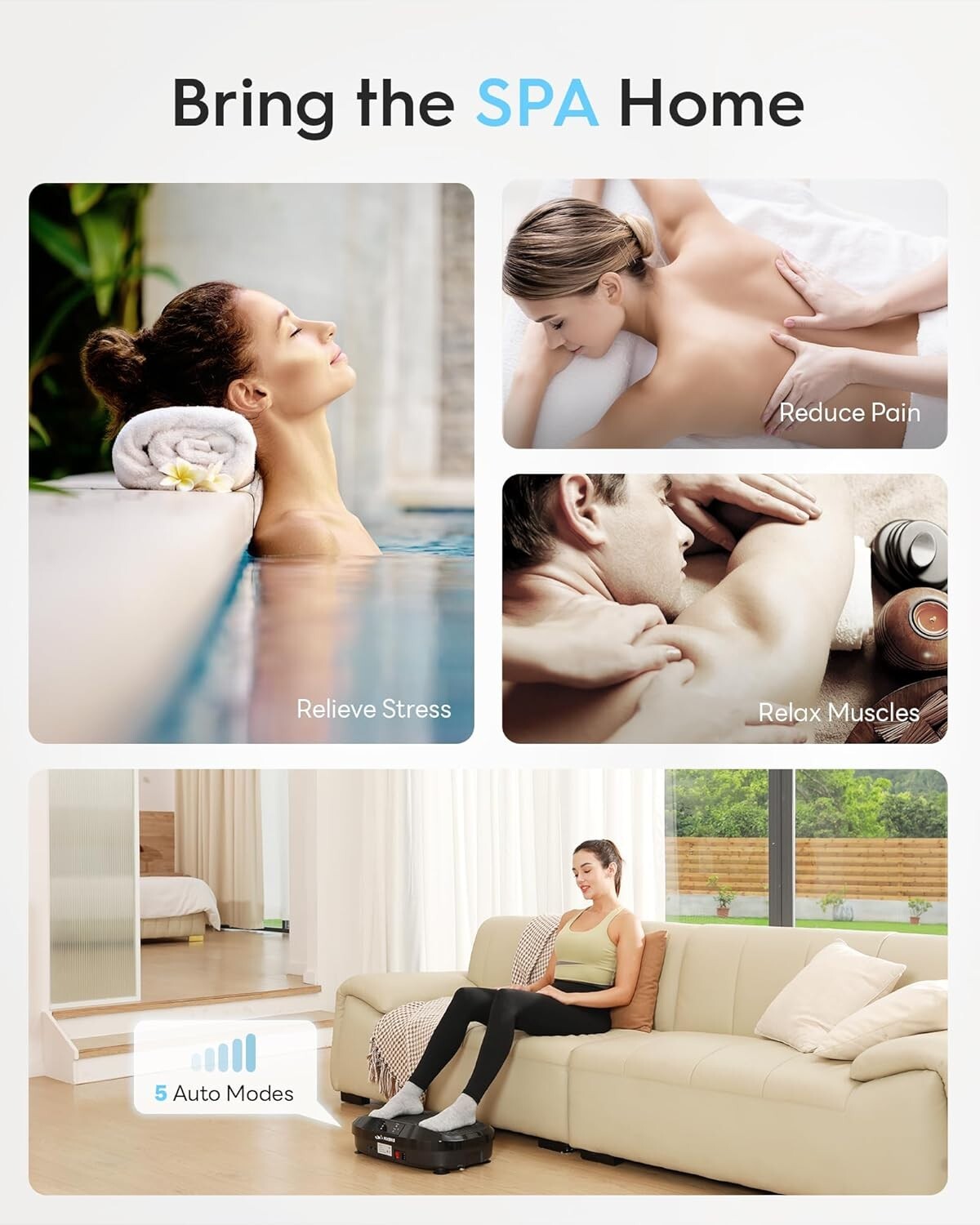 Vibration Plate 4D Oscillation Vibration Platform Whole Body Workout Blue Color