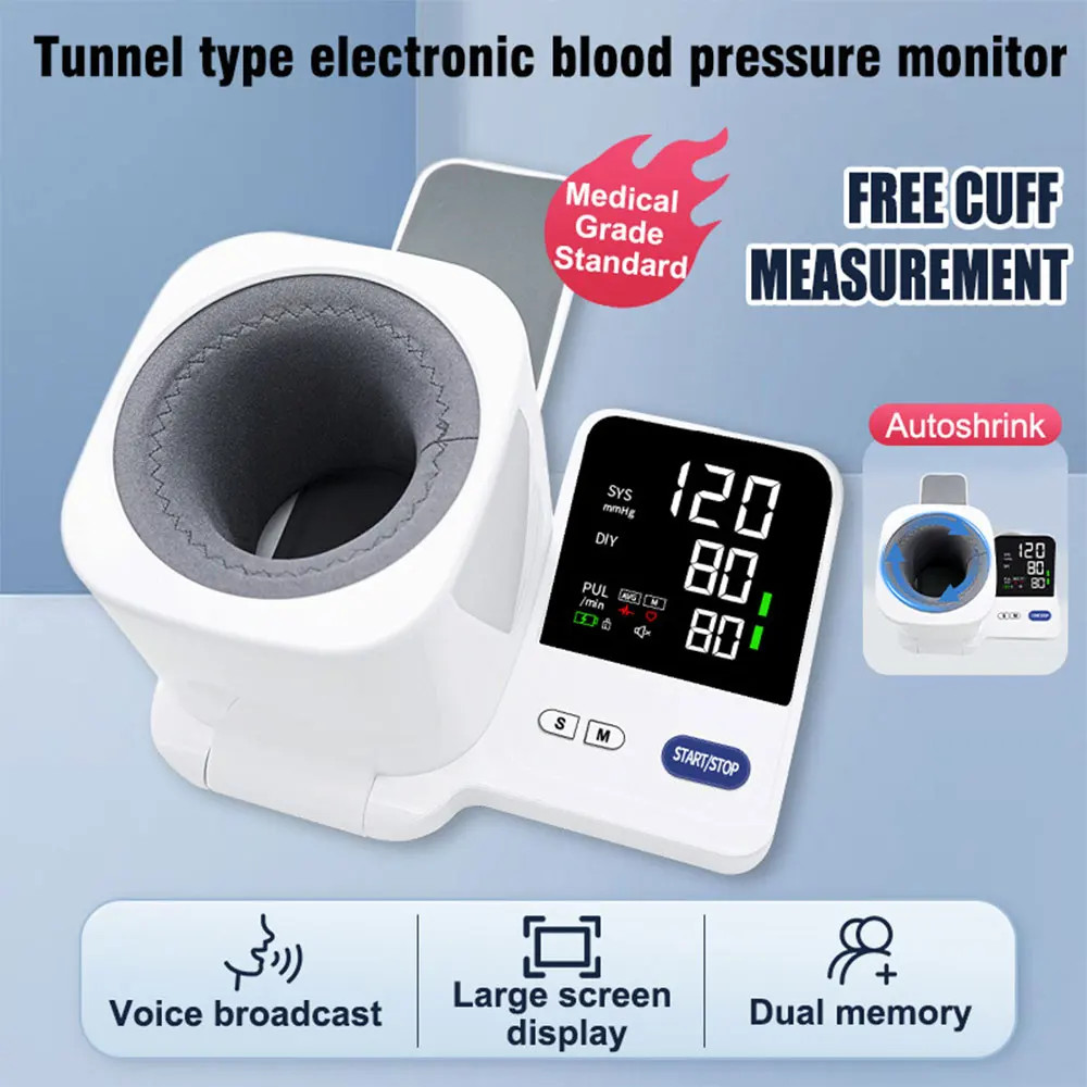 Upper Arm Blood Pressure Monitor - Home Use Digital BP Machine with Large Cuff
