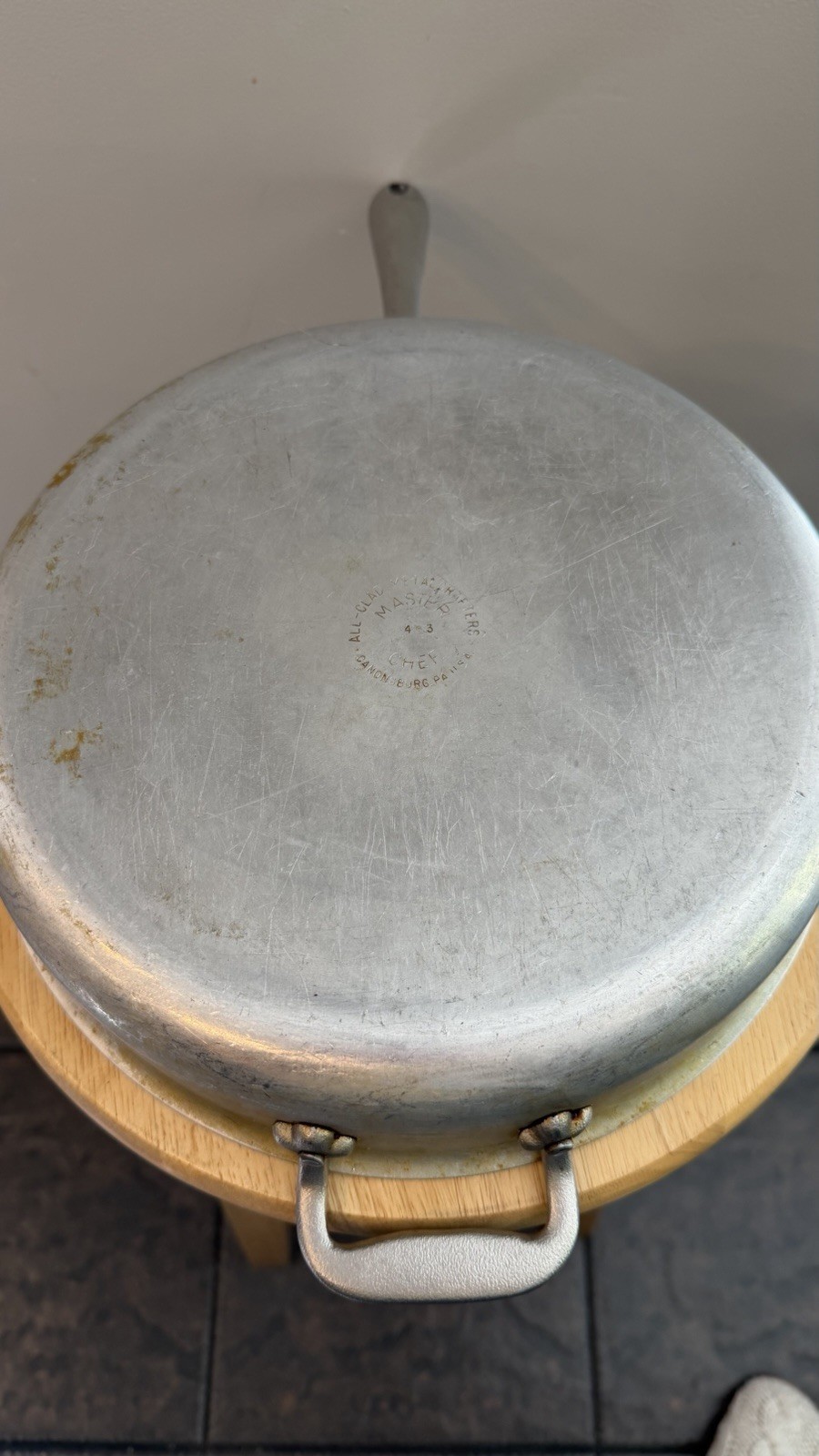 ALL-CLAD 3 Qt 11" Saute Pan Original MASTER CHEF 403 Stainless Vintage *No Lid*