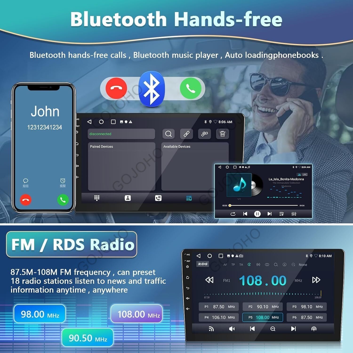 4+64GB 10.1" For Honda Element 2002-2006 Android 13 CarPlay Car Stereo GPS Radio