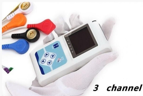 3 Channels Recordable Machine Dynamic ECG Holter System TLC9803