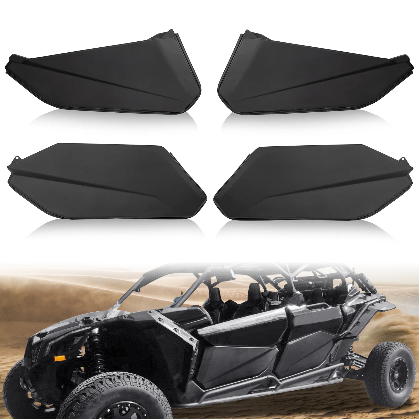 Front & Rear Lower Door Panels Inserts Kit For 2017-2024 Can Am Maverick X3 Max
