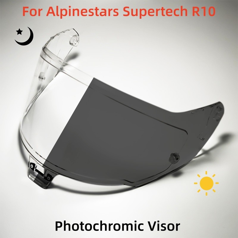 Photochromic Visor For Alpinestars Supertech R10 Motorcycle Helmet Shield Lens