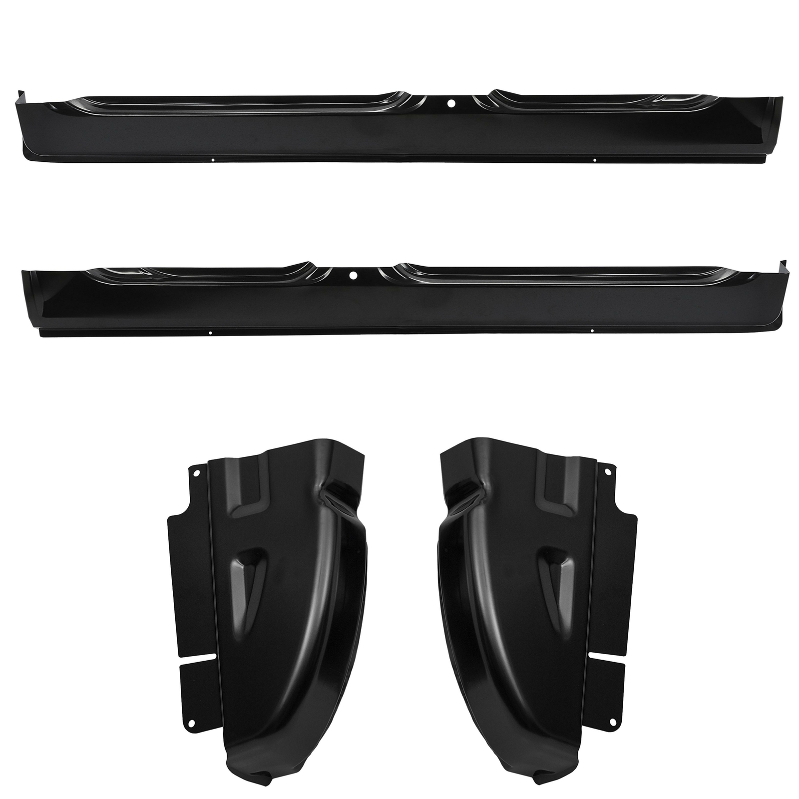 4PCS For 2002-2009 Dodge Ram Quad Cab 1500 2500 3500 Rocker Panels & Cab Corners