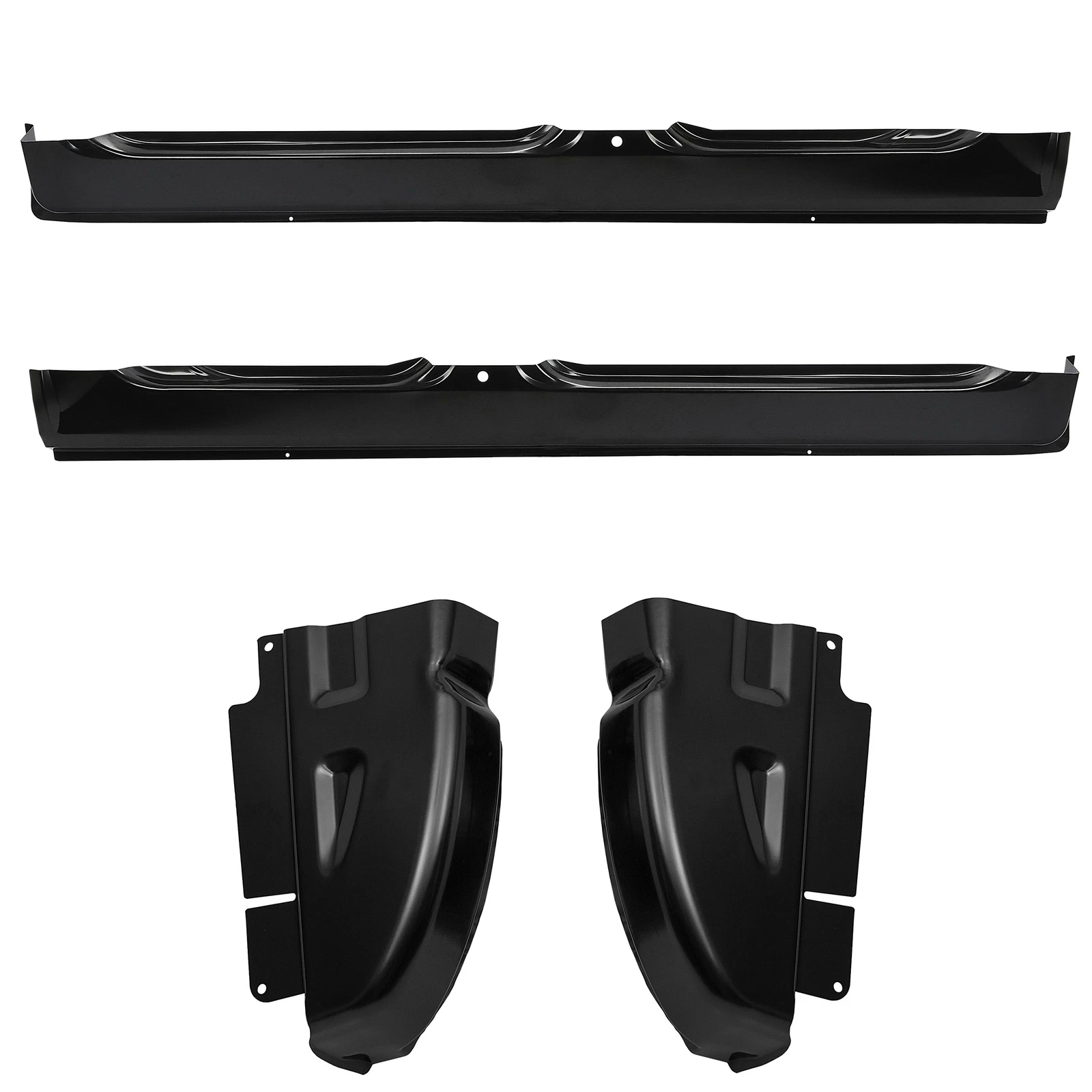 Fit 2002-2008 Dodge Ram Quad Cab 1500 2500 3500 Rocker Panels & Cab Corners 4PCS