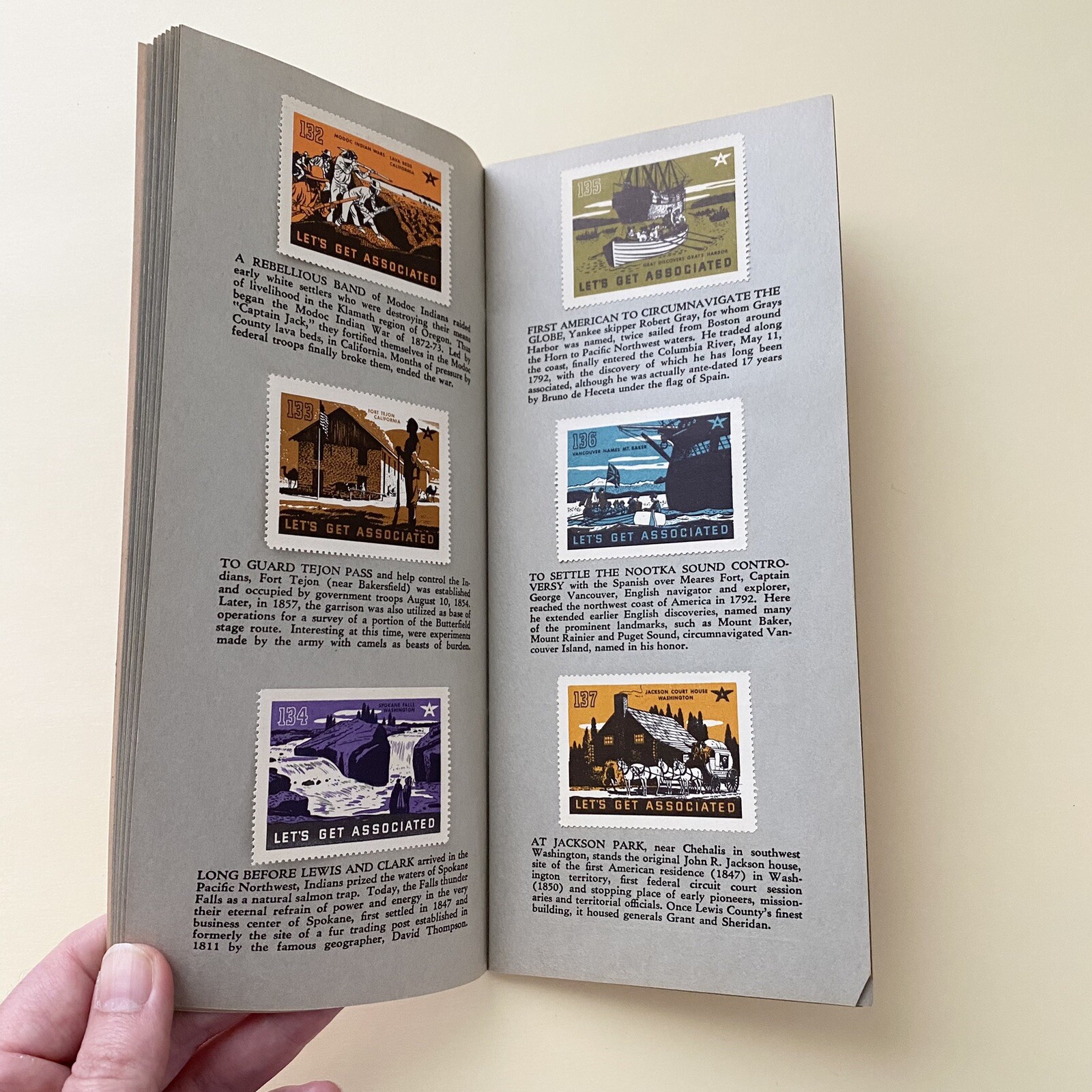 1939 Associated Roads to Romance Stamps of the West Complete Tide Water Oil Co.