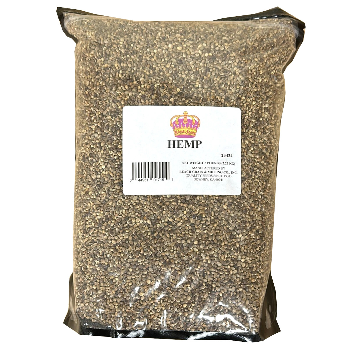 Royal Feeds Hemp Seed - Loved by most Wild and Exotic Seed-Eating Birds (5 lbs)