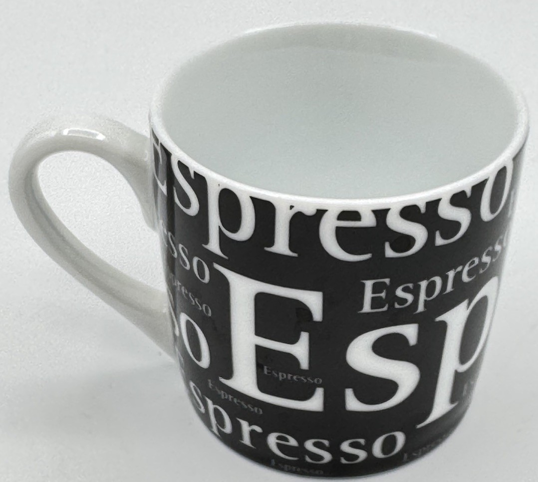 Könitz "Espresso" Cup and Saucer Set Eclectic Artsy