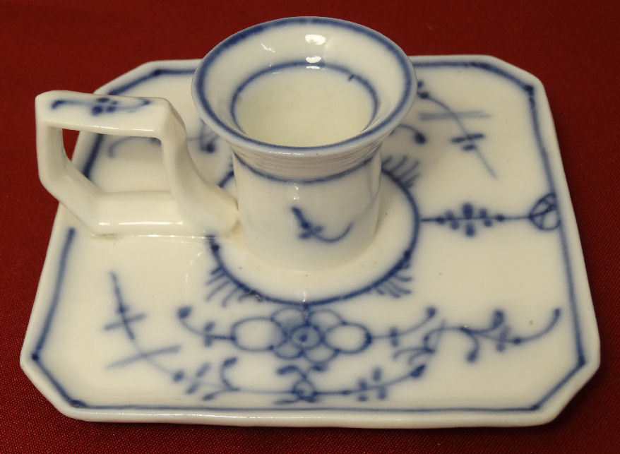 COPENHAGEN Pattern Flow Blue Porcelain Bedside Finger Candle Lamp & Neti Pot