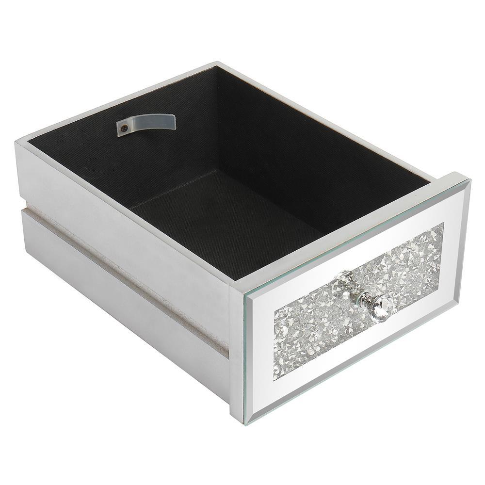 Modern Console Table Mirrored Vanity Table Makeup Desk Diamond w/ 3 Drawers