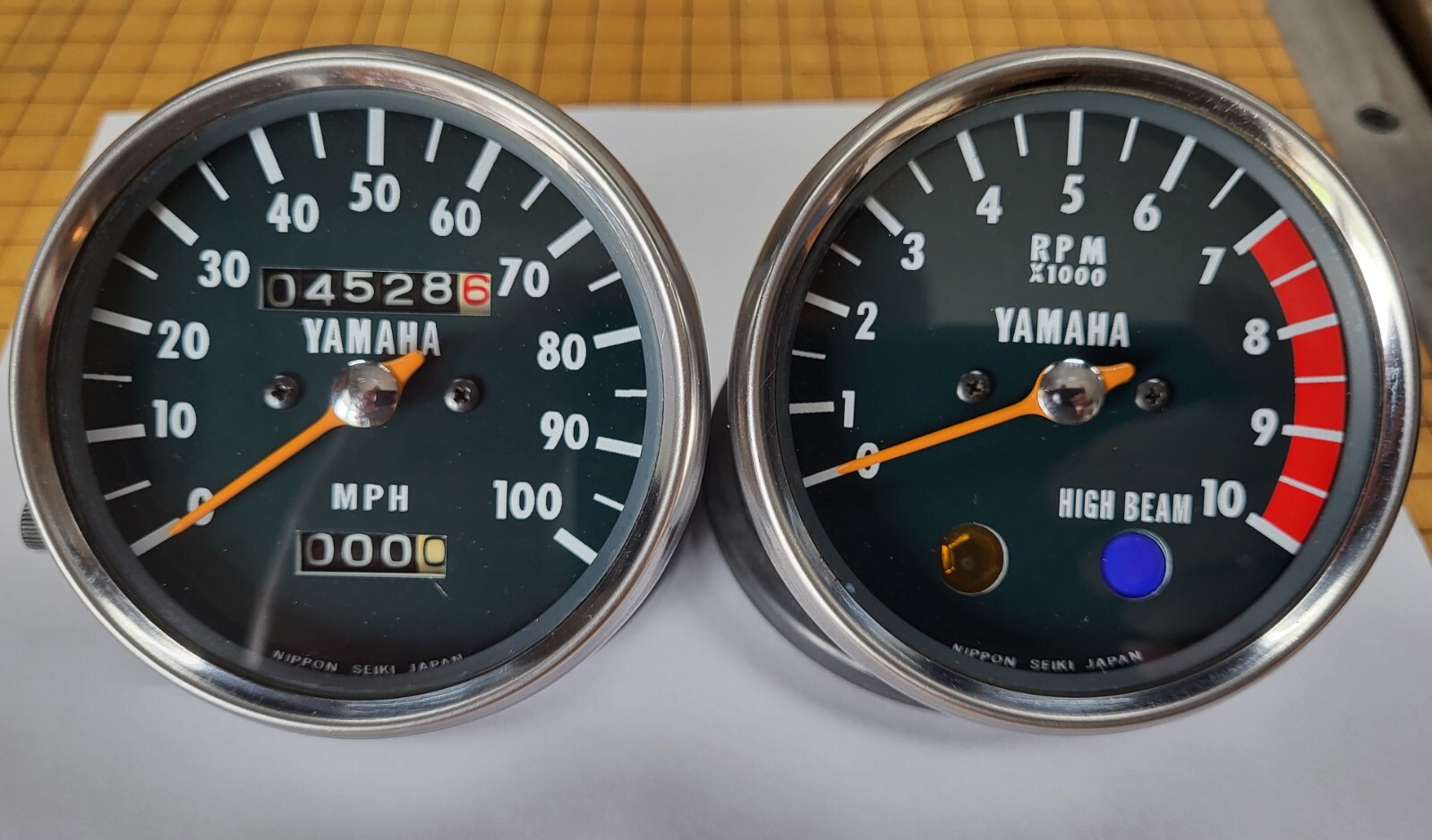 Yamaha Speedometer Tachometer Decals. YAMAHA DT250 DT400 Gauge Face
