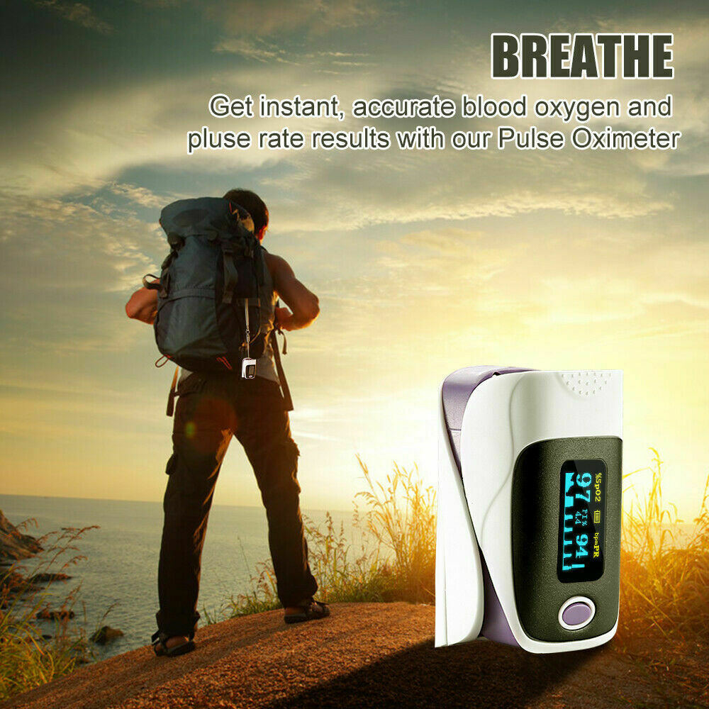 Finger Pulse Oximeter Heart Rate Blood Oxygen Saturation Monitor SpO2 PR Measure