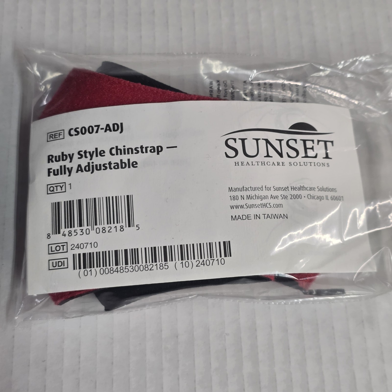 Sunset Style Ruby Chin Strap, Neoprene, Fully Adjustable, CS007-ADJ, 1 CT