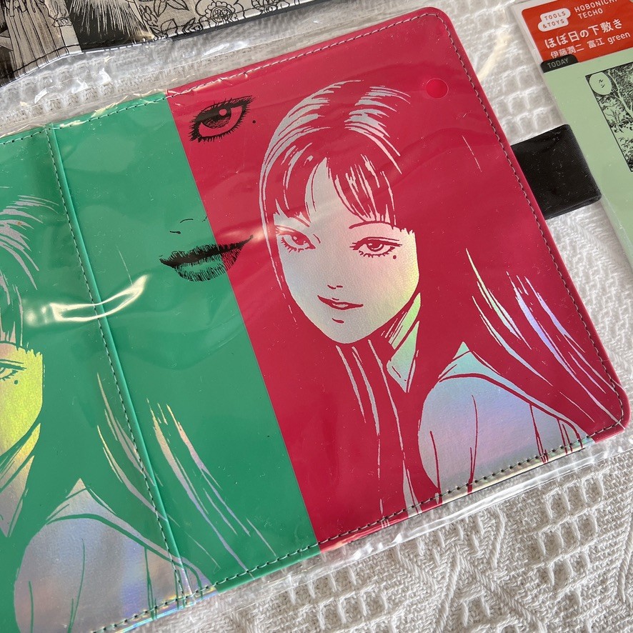 Hobonichi Techo Junji Ito Tomie A5 Cousin + A6 Smirk Cover & Pencil Board Set