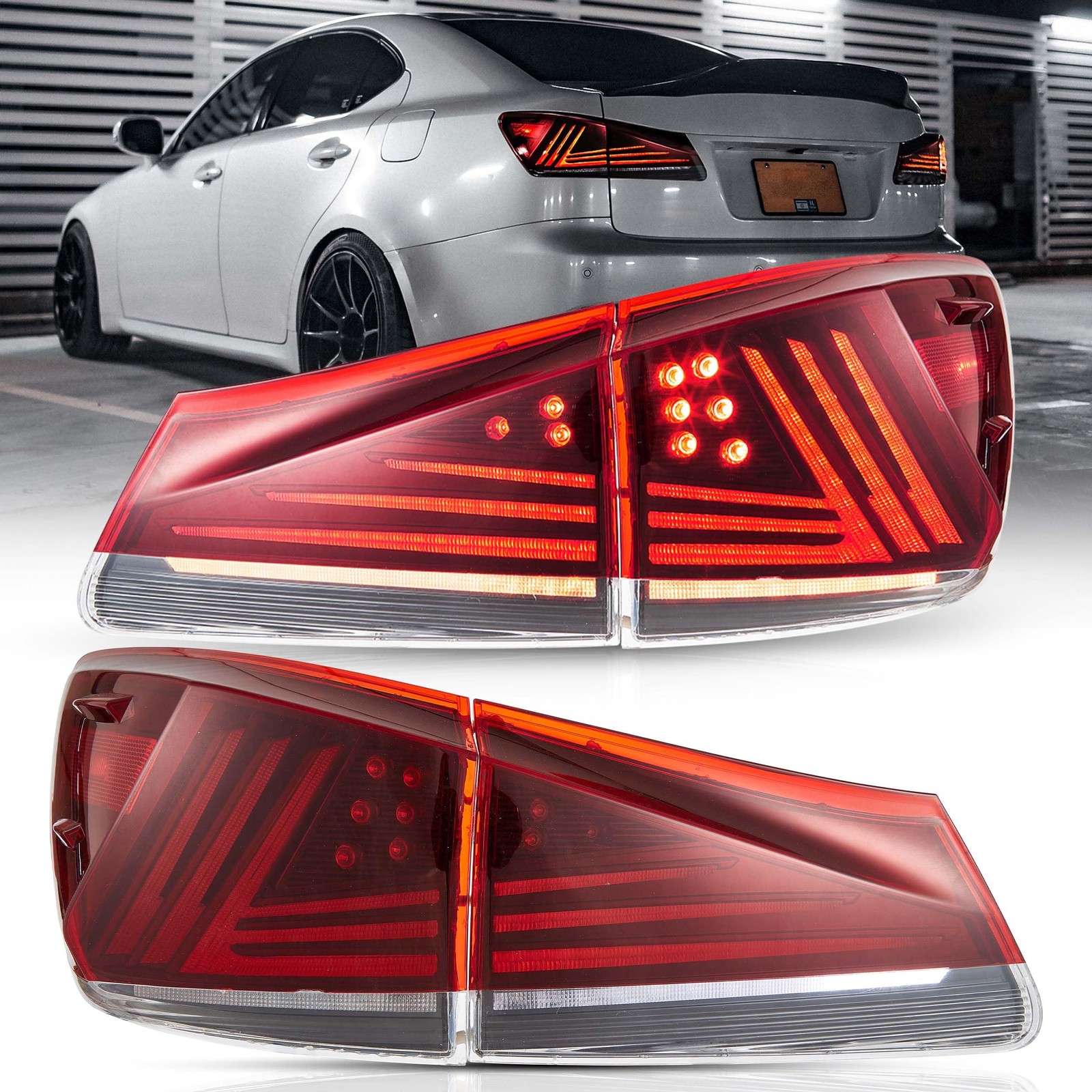 Tail lights Assembly Fit for Lexus IS 2nd Gen 2006-2012 Lexus IS250 IS350