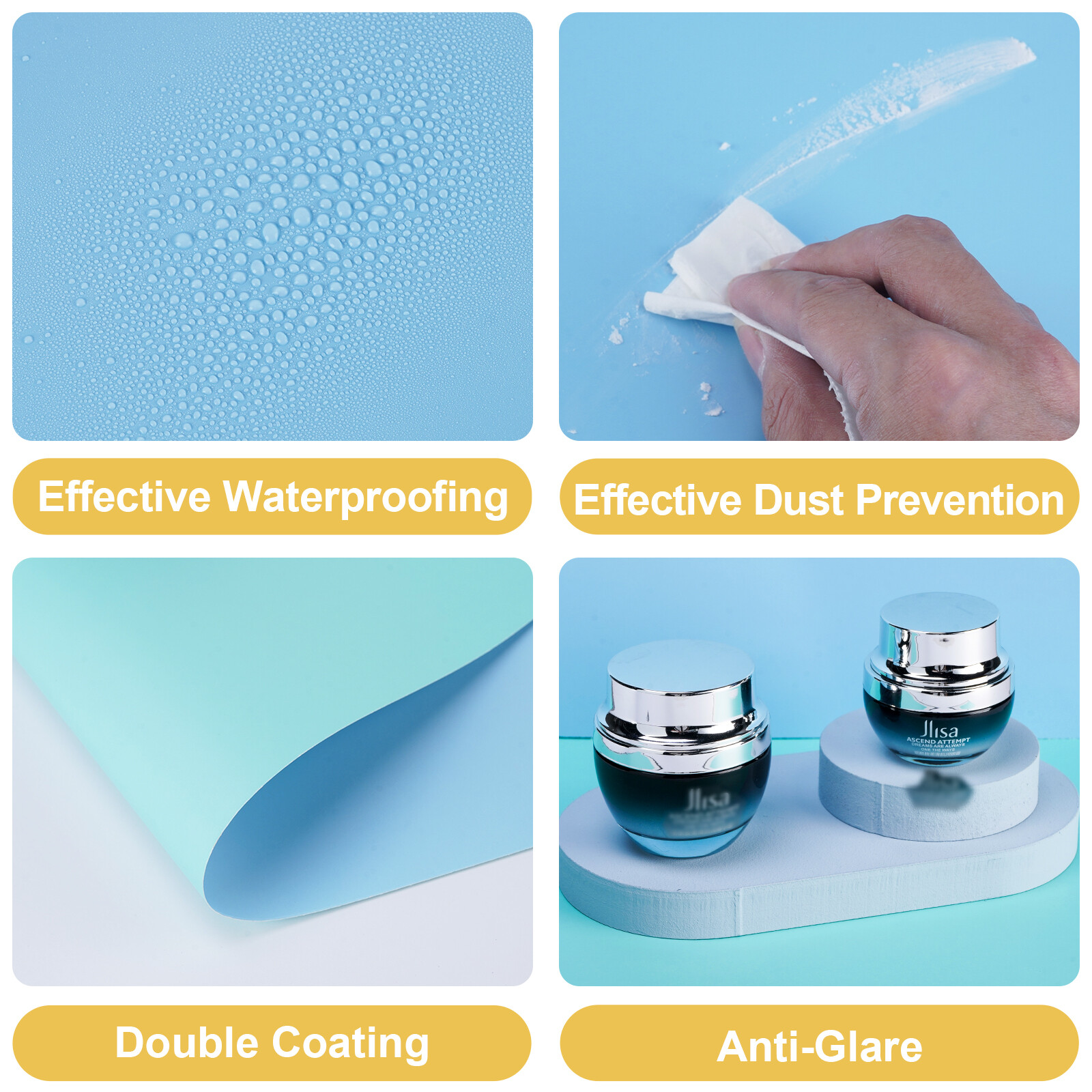 12Pcs Photography Background Paper Photo Backdrop Board Table Top Small Product