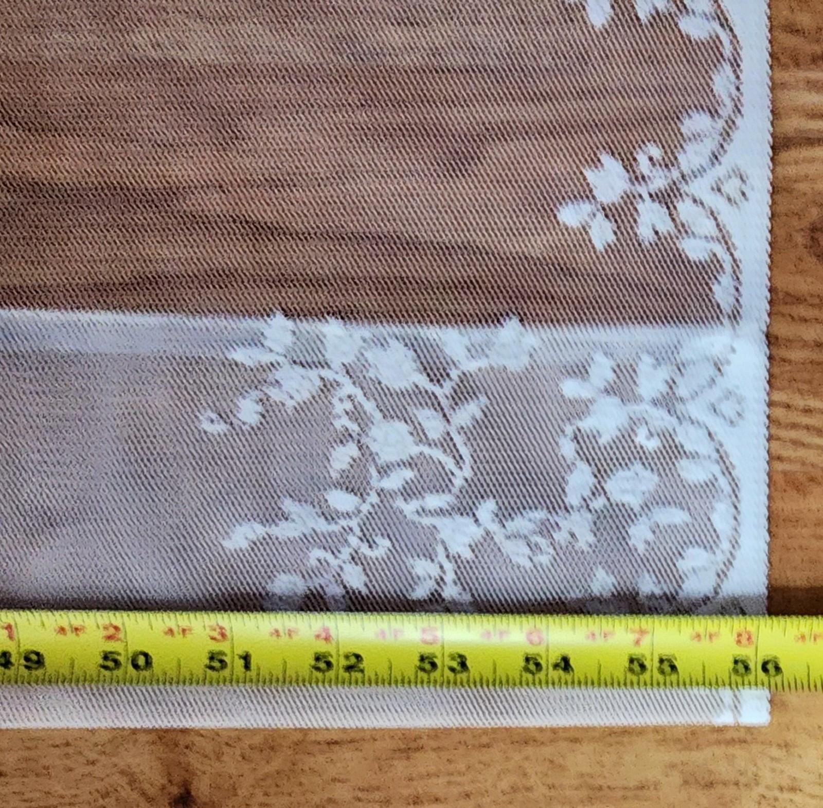 Vintage Pair Floral Lace Curtain Panel Cottagecore Sheer Window Covering READ