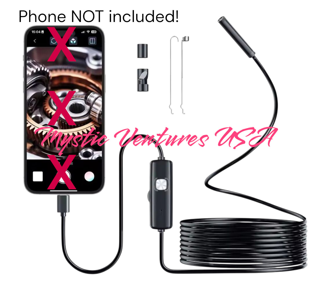 USB Type-C Endoscope Borescope Snake Inspection Camera 6 LED 3 in 1 - PC Android
