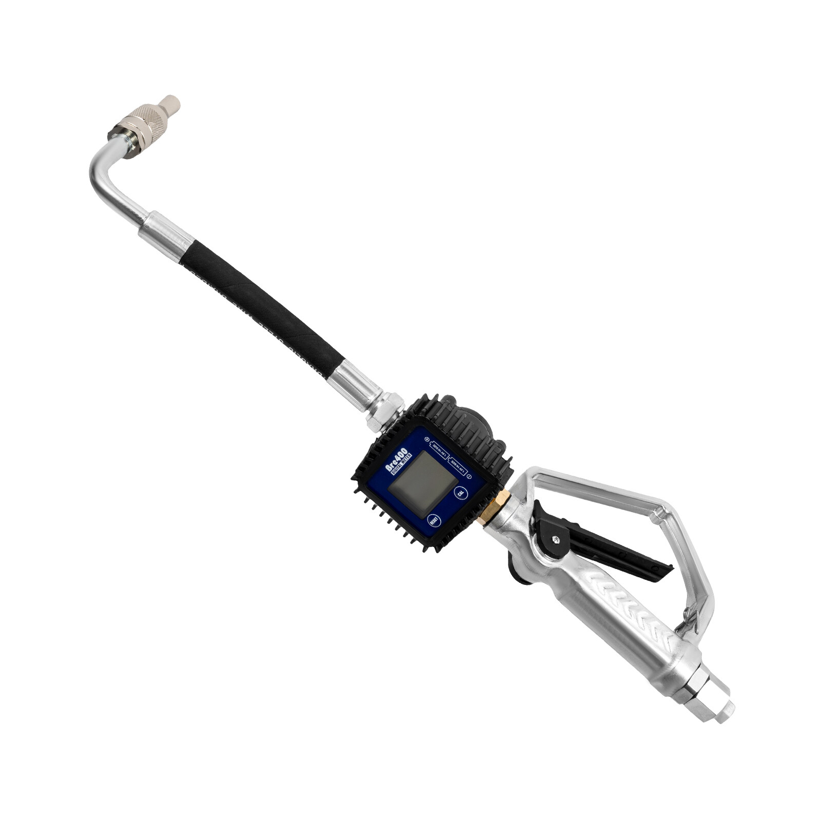 Oil Transfer Delivery Gun Pump Engine Oil Dispenser Nozzle w/ Digital Flow Meter