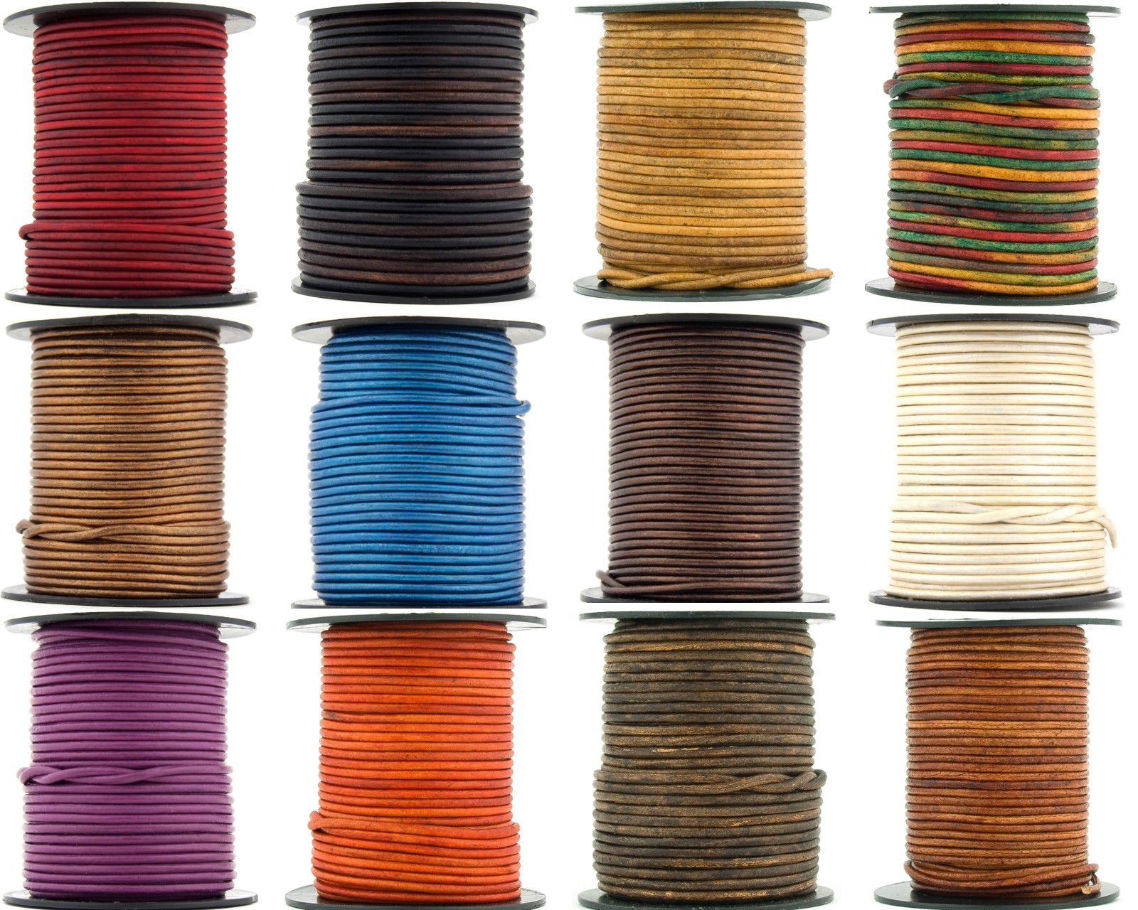 Xsotica® Round Leather Cord 1mm 10 Yards (30 Feet)  Over 65 Colors Available