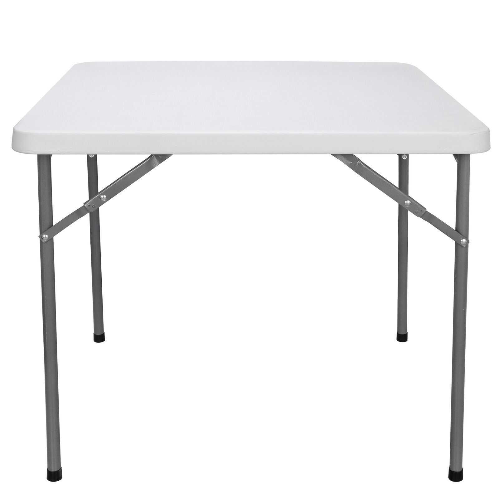 3 ft Heavy Duty Portable Plastic Folding Table Square Card Utility Table White