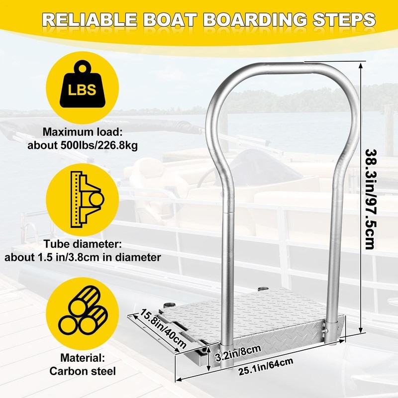 Folding Boat Boarding Platform Dock Step Dock Extension Ramp for Boat Lifts