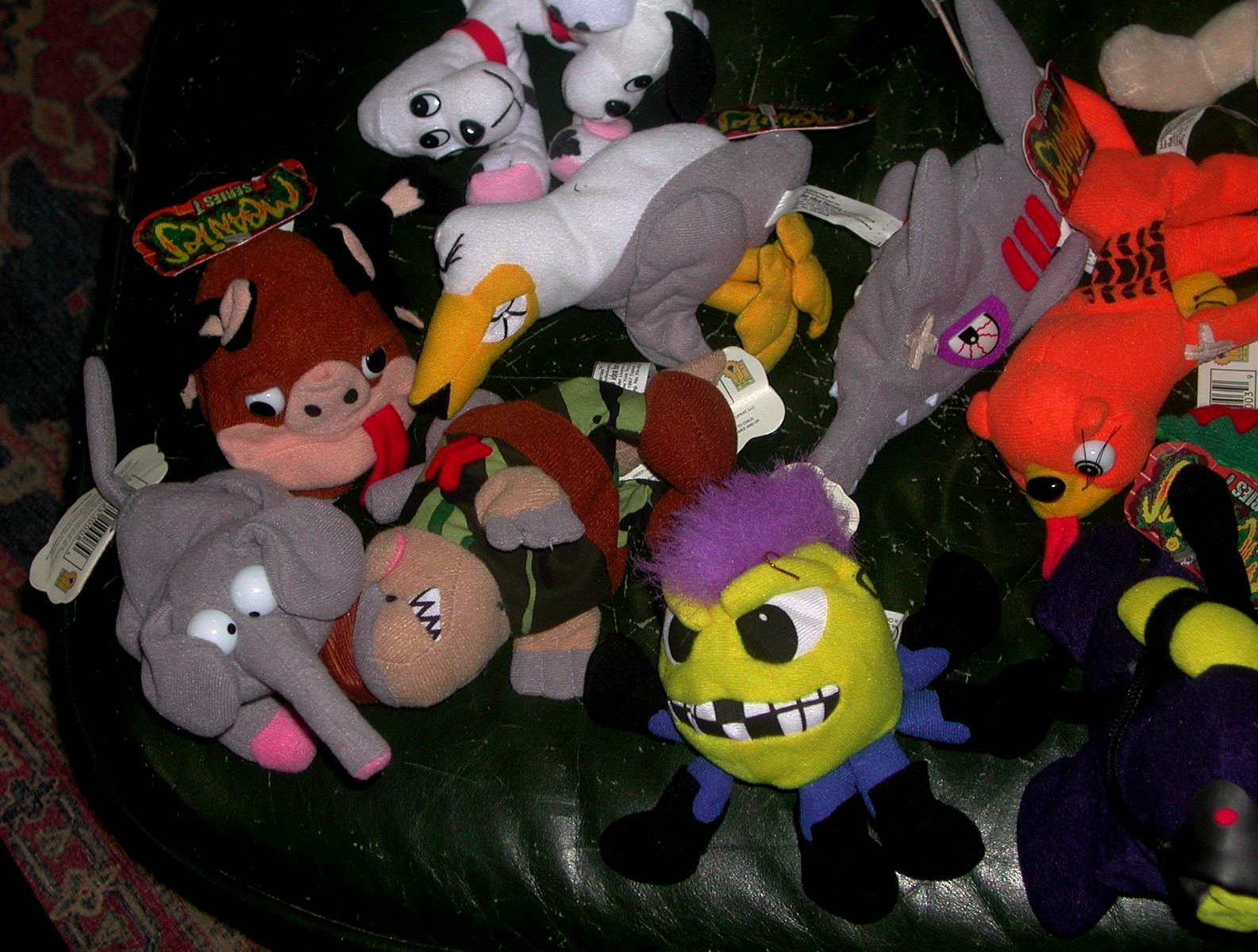 1 LOT OF 13 DIFFERENT MEANIES SERIES 1 STUFFED TOYS WITH TAGS