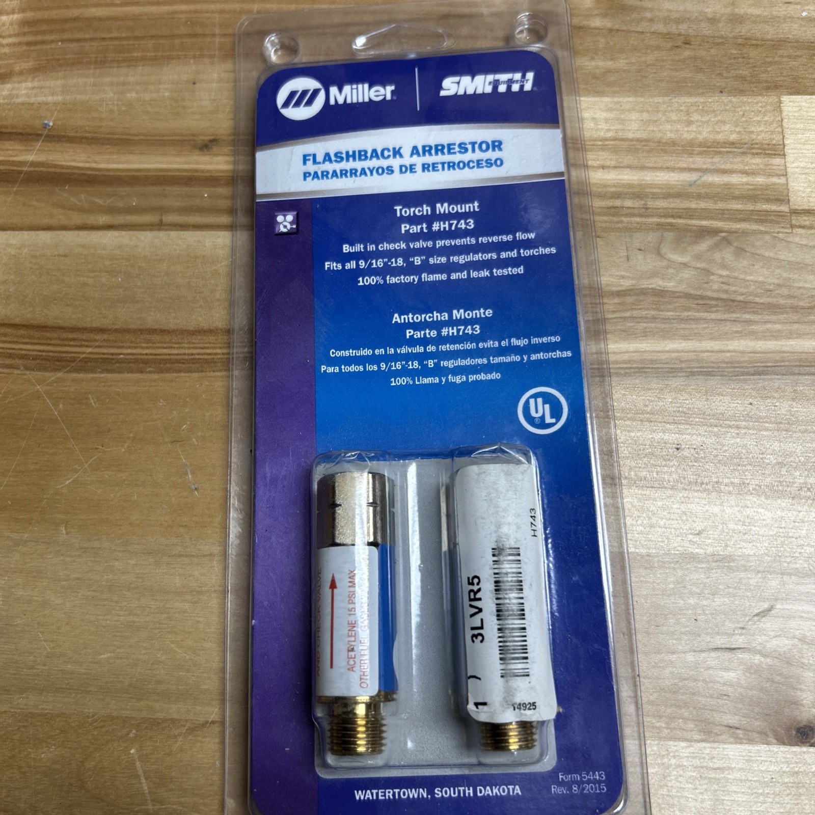 NEW Miller Smith Flashback Arrestors Cutting Torch Mount Set H743