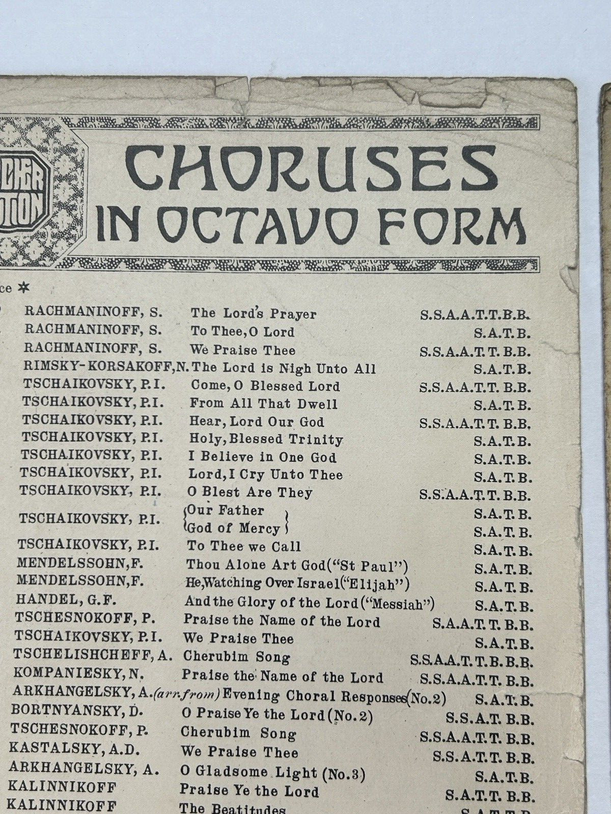 Vintage Sheet Music Choral Arrangements, Choirs Lot of 9