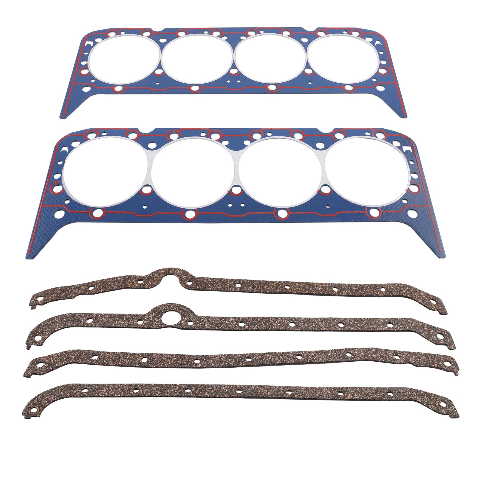 Full Engine Gasket Set for Early 2 Piece Rear Seal Chevrolet SBC 283 327 350 5.7