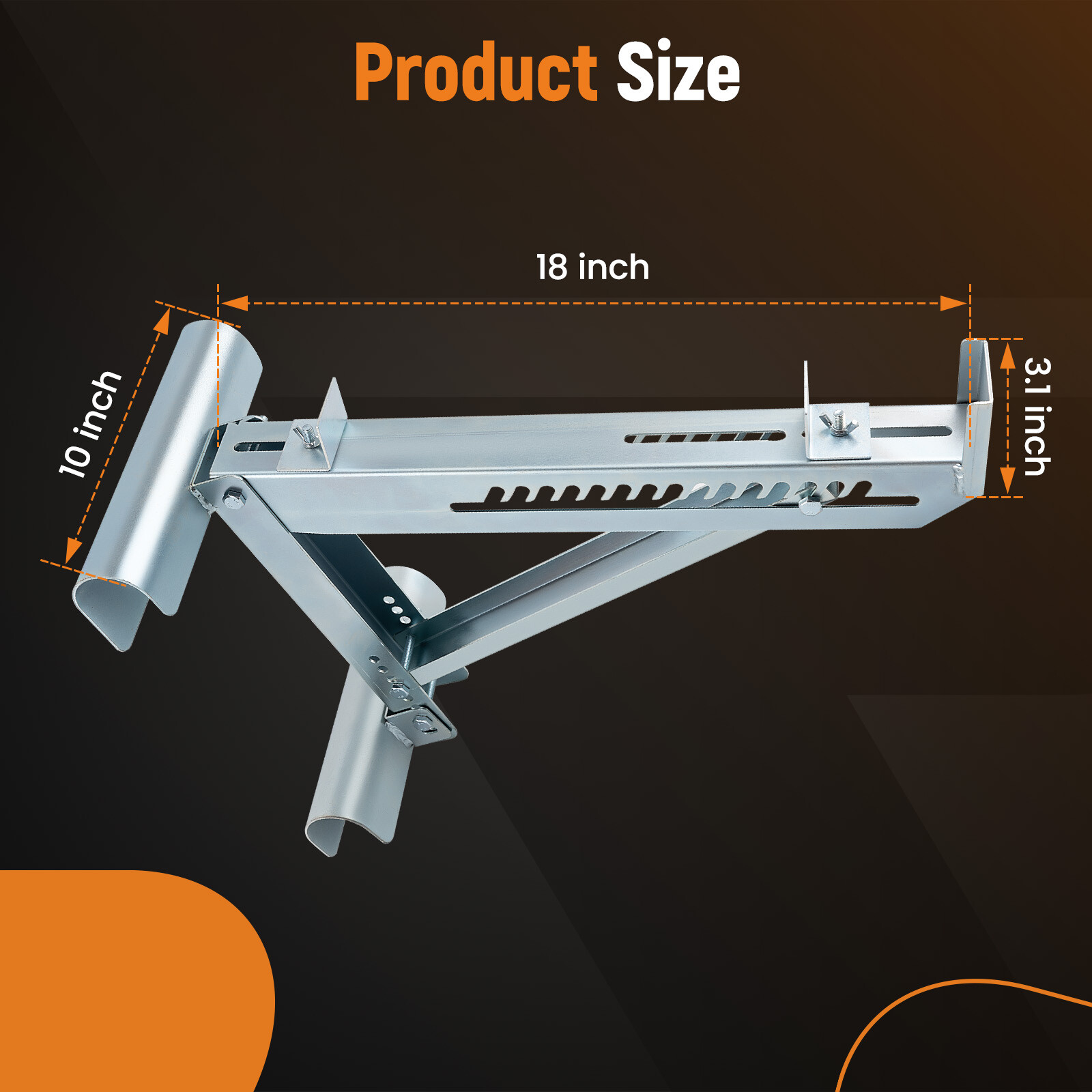 2 Pack Ladder Jack Scaffold Extension 2-Rung up to 20 inch Stable Adjustable