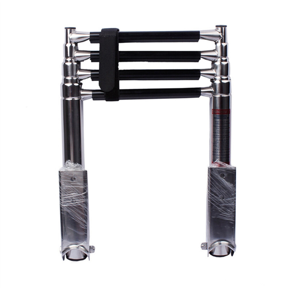1155mmStainlessSteel Telescopic 4Step BoatLadder WearResistance Non-slip Durable