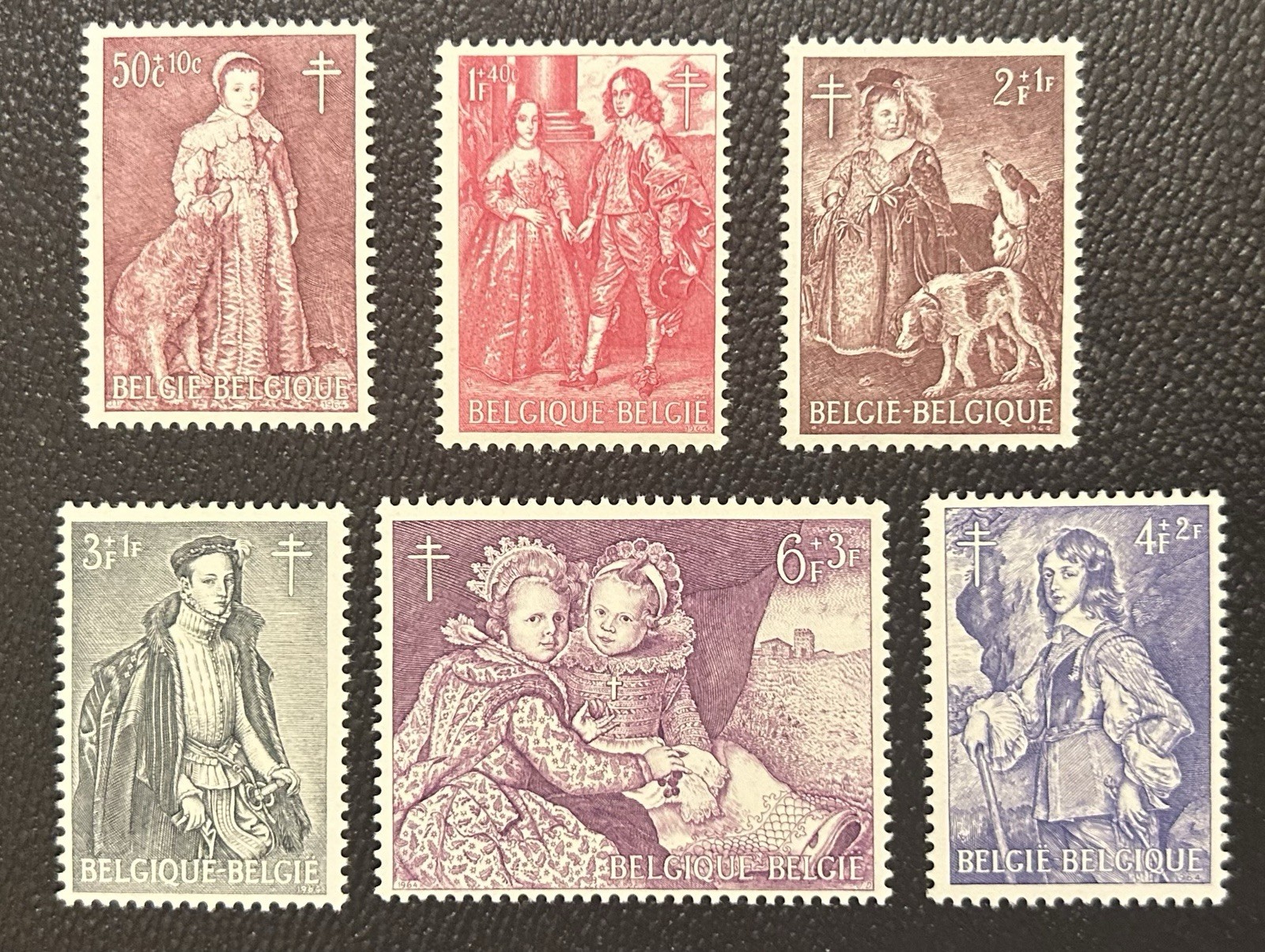 Belgium: 1964 Complete set 6 semi-Postal  B766- 71, MNH . Lot #SC-07057