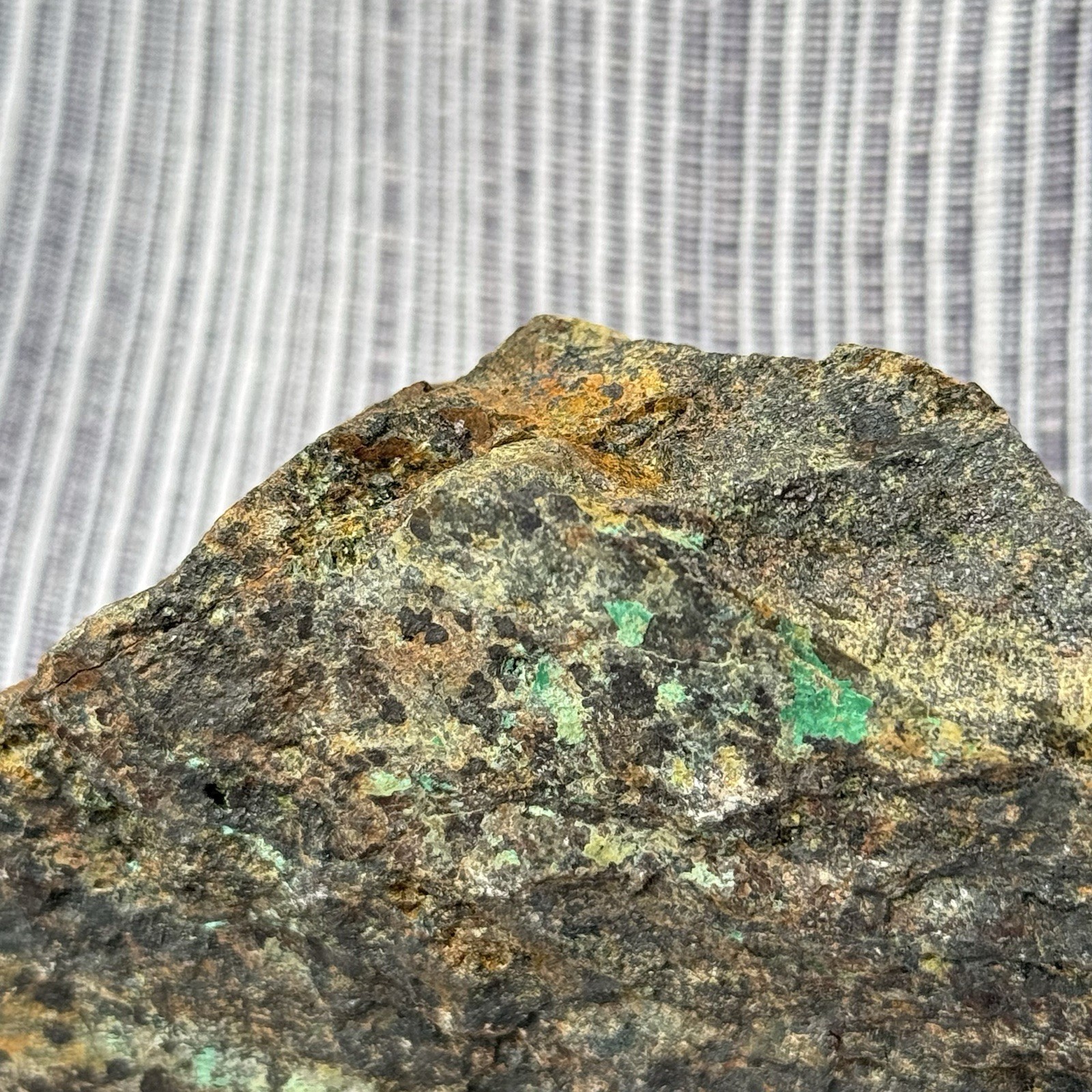 9oz Chalcopyrite w/ Green Chrysocolla Copper Ore Rough Rock Specimen Texas
