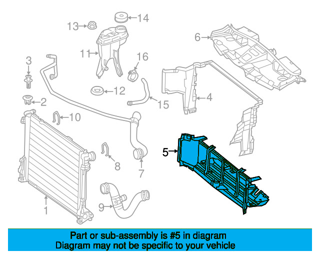 For 2012-2016 Mercedes R172 Front Reinforcement Bar Radiator Support A1726202700