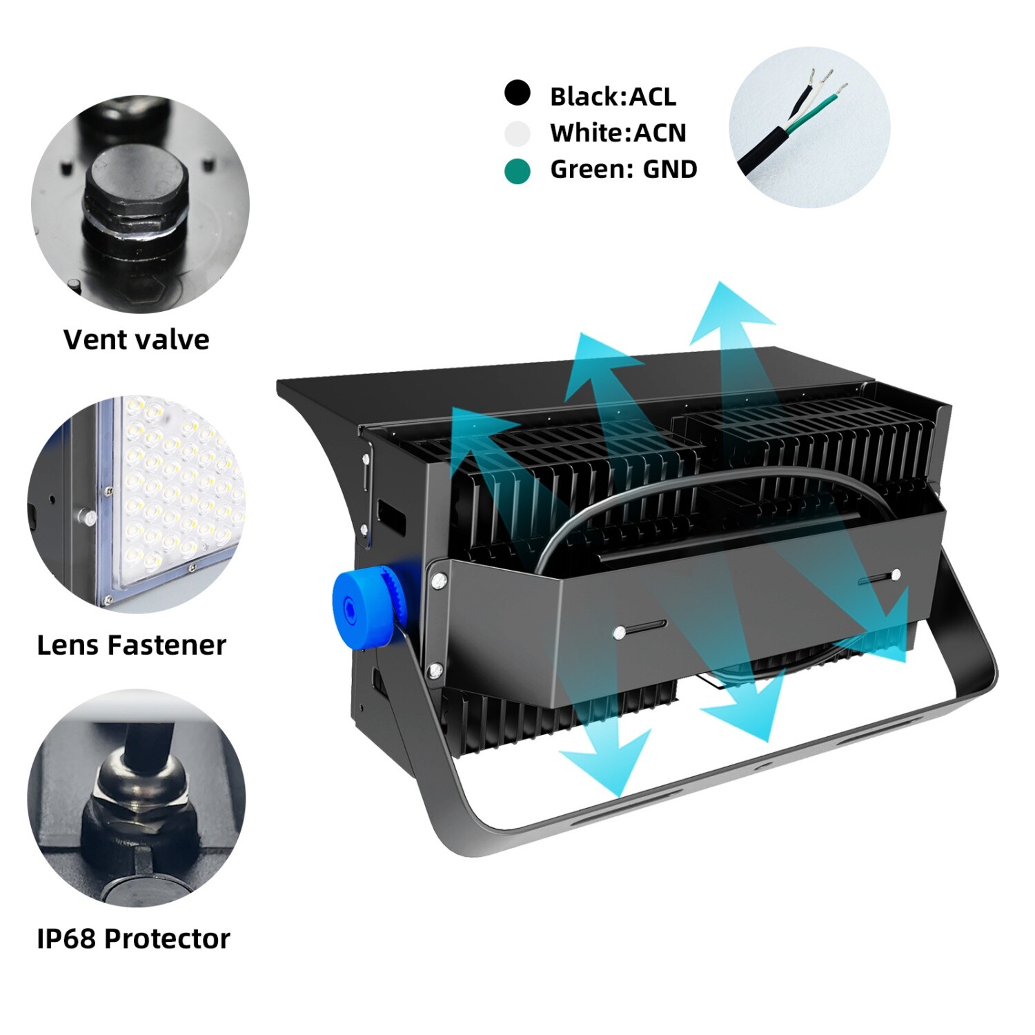 Led Stadium Flood Lights Outdoor 1500W Equivalent Super Bright Commercial Lights