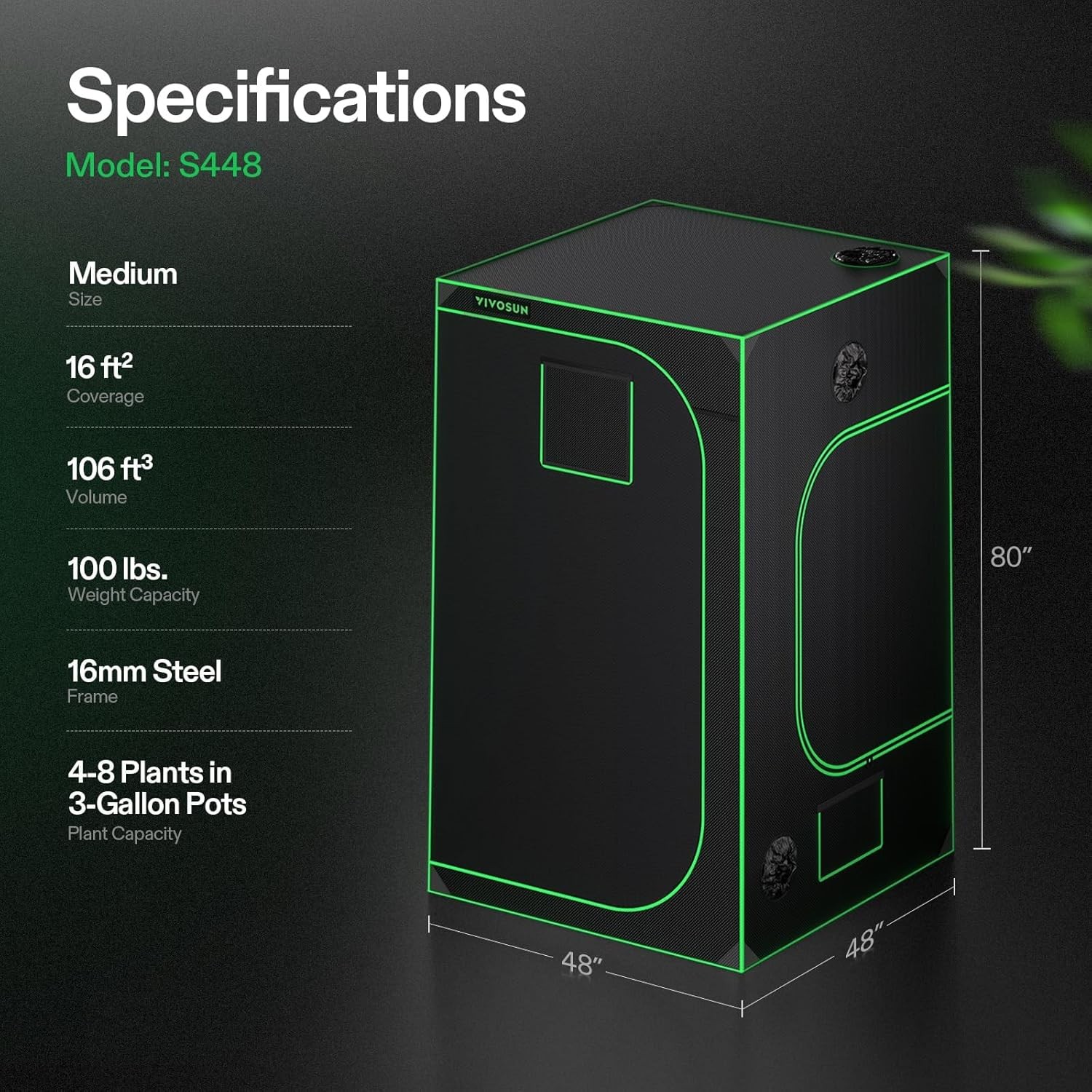 VIVOSUN 4x4ft Wifi Starter Grow Tent Kit 400W LED 6" Ventilation Kit A22 GrowHub