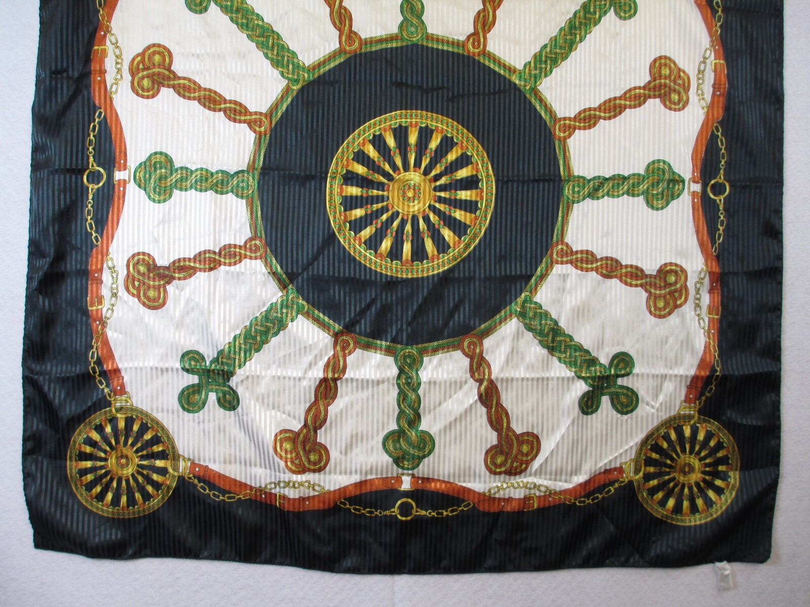 Vintage Celtic style scarf earth tones 33.5"