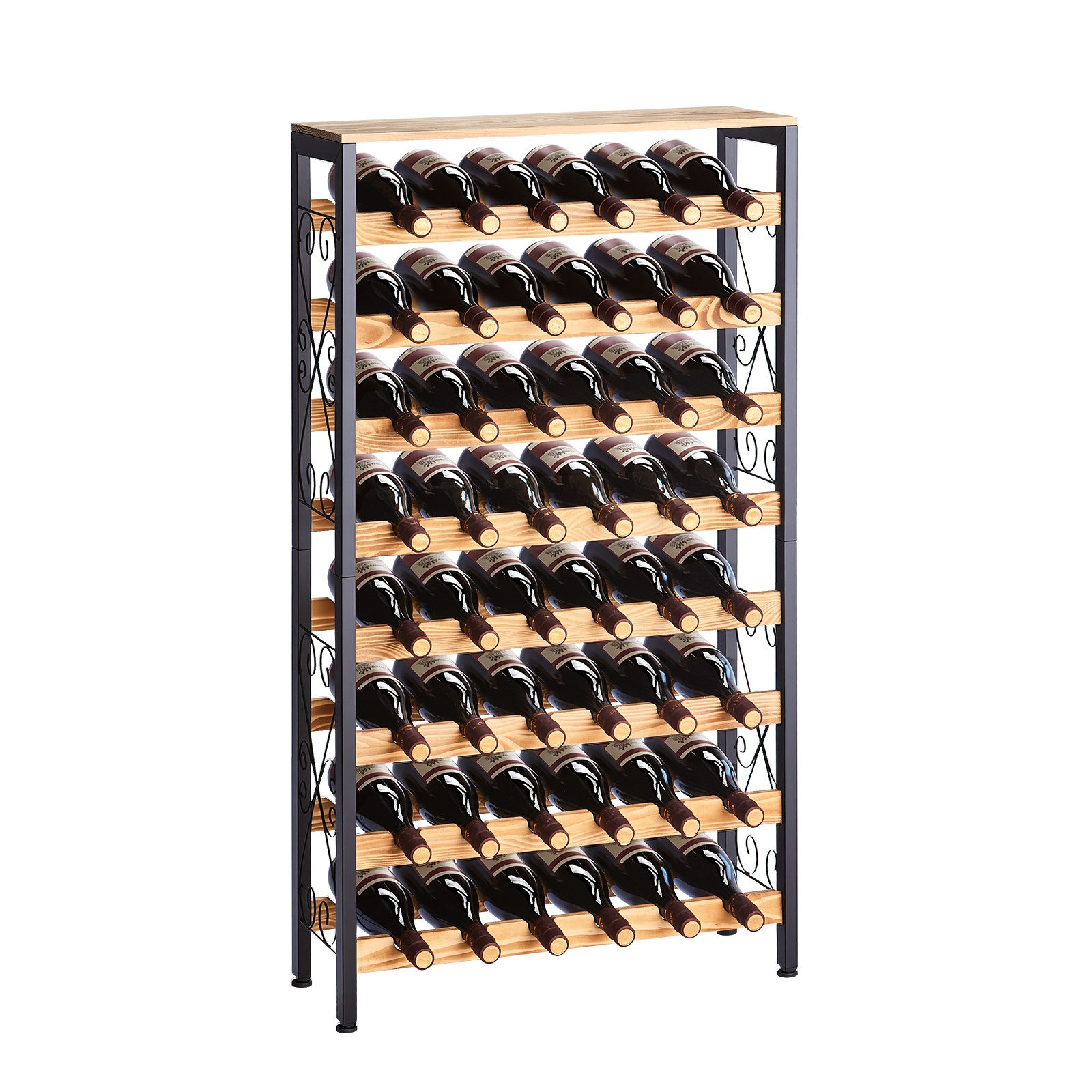 Uimoso 48-Bottle Wine Rack, 8-Tier Freestanding Floor Wine Storage Organizer
