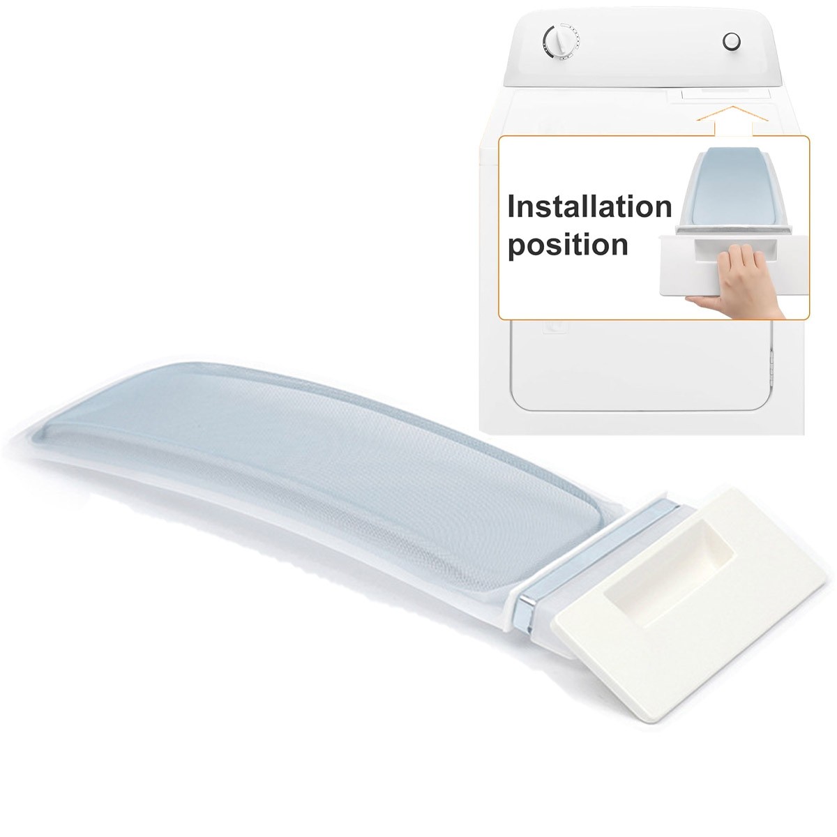 W10717210 Dryer Lint Screen Filter White Replacement for 348846 348851 8558459